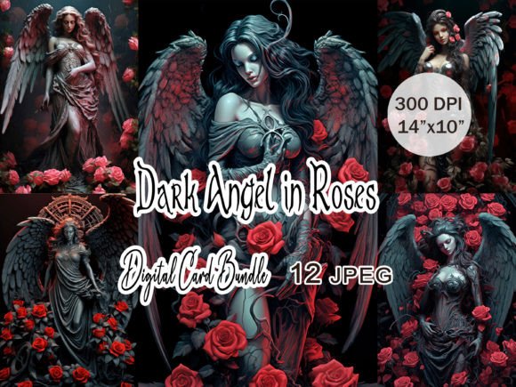 Download Rose Angel Statue, Gothic JPEG Clipart - Art Collection