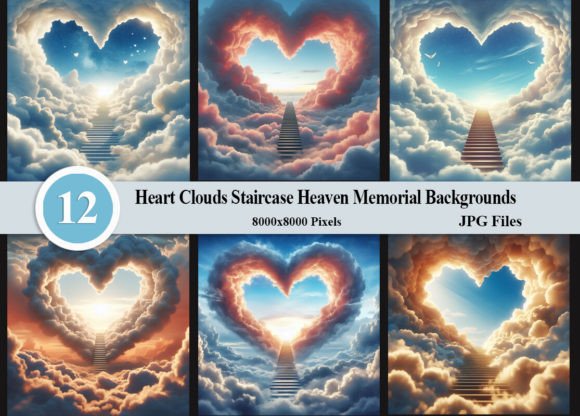 Download Heart Clouds Staircase Heaven Memorial - Art Collection