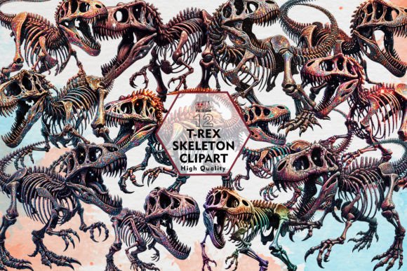 Download T-rex Skeleton Clipart PNG Graphics - Art Collection