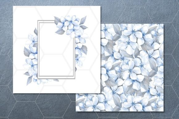 Download Blue Flowers. Delicate Set - Blue Collection