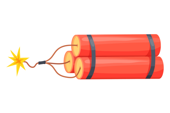 Download Burning Dynamite Cartoon Icon. Fire Spar - Art Collection