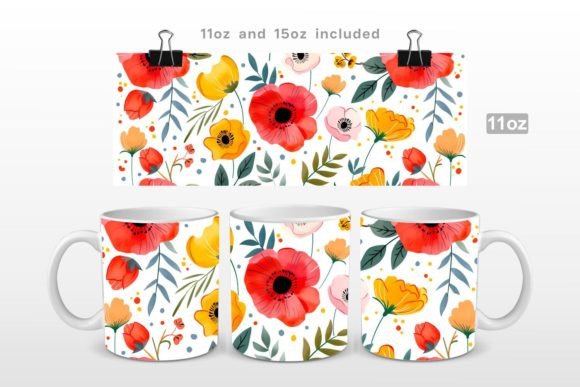 Download Colorful Flowers Spring Mug Wrap - Colorful flowers Collection
