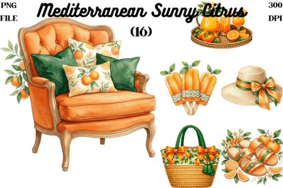 Download Mediterranean Sunny Citrus Clipart PNG - Art Collection