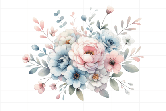 Download Watercolor Colorful Flowers Bouquet - Colorful flowers Collection