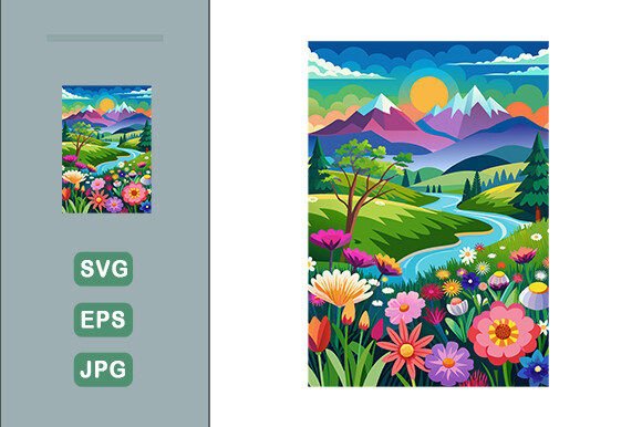Download Colorful Flowers Landscape Background - Colorful flowers Collection