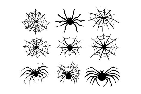 Download Spider Silhouettes, Cobwebs Vector Art - Art Collection