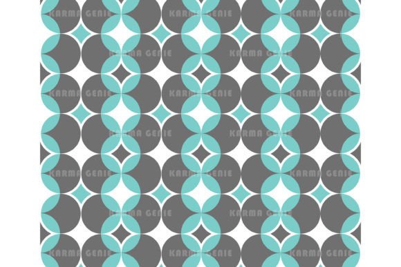 Download Mid Century Gray &amp; Blue Retro Pattern - Blue Collection