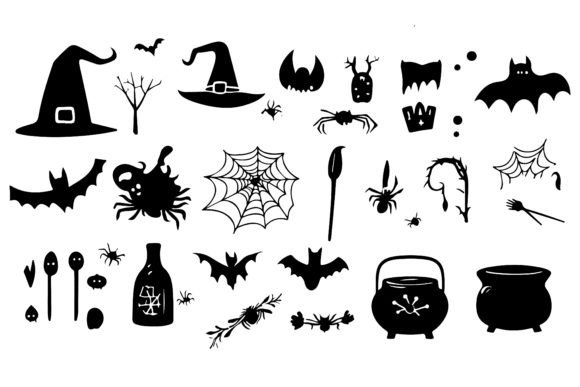 Download Spider Silhouettes, Cobwebs Vector Art - Art Collection
