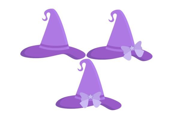 Download (SET) Light Purple Witch Hat Vector Art - Art Collection