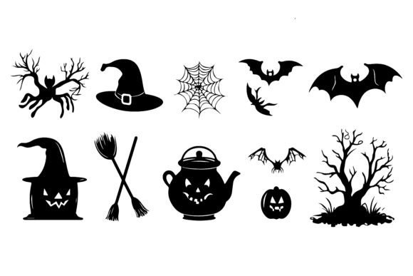 Download Spider Silhouettes, Cobwebs Vector Art - Art Collection