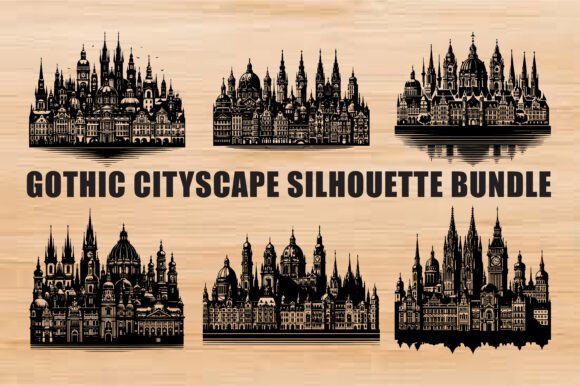 Download Gothic City Skyline Silhouette Art - Art Collection
