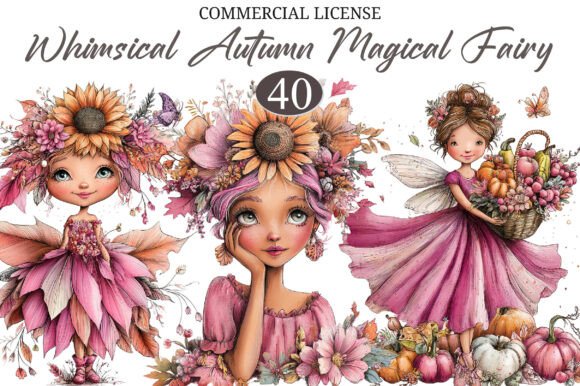 Download Whimsical Magical Autumn Fairy Clipart - Art Collection