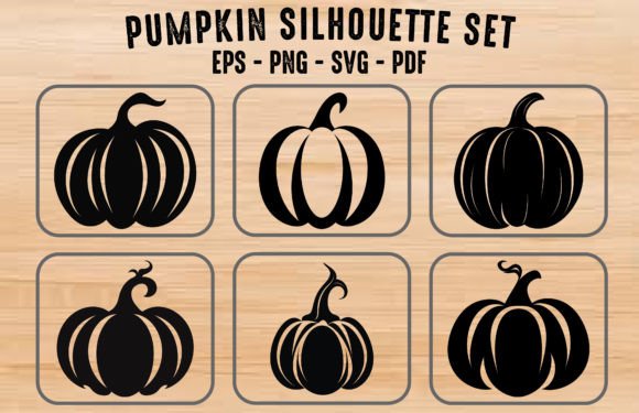 Download Pumpkin Silhouette Clipart SVG Bundle - Art Collection