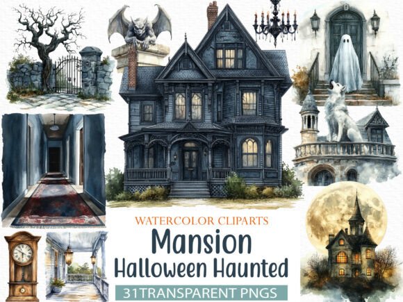 Download Mansion Halloween Haunted Clipart - Art Collection