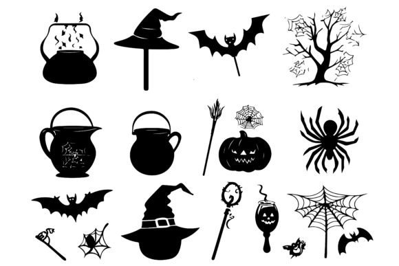 Download Spider Silhouettes, Cobwebs Vector Art - Art Collection