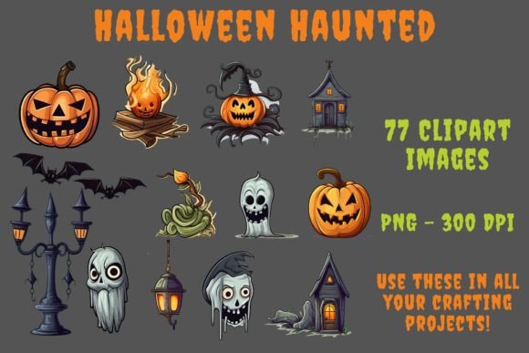 Download Cute Halloween Haunted Clipart - Art Collection
