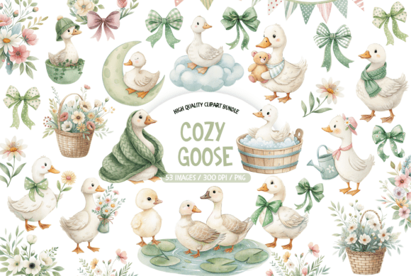 Download Cozy Goose Clipart Set - Art Collection