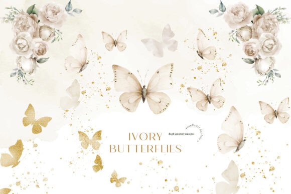 Download Ivory White Butterflies Flower Clipart - Art Collection