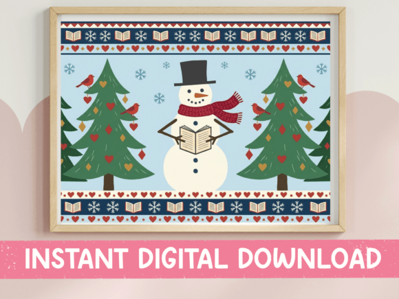 Download Bookish Snowman Christmas Sweater Art - Art Collection