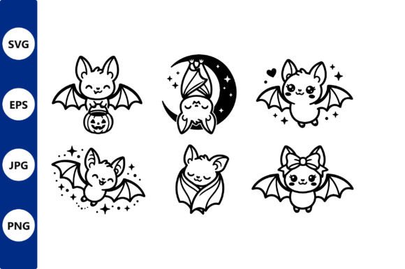 Download Cute Cartoon Bats Halloween Vector - Art Collection