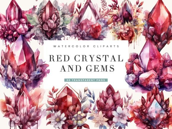 Download Burgandy Crystals and Gems Clipart - Premium Resources