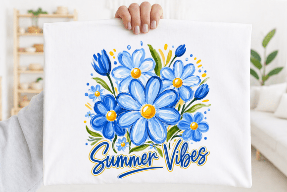 Download Summer Vibes Blue Daisy PNG - Blue Collection